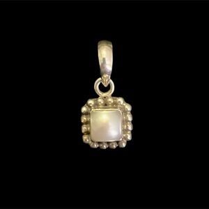 Silpada Square Pearl Pendant .925 silver. Stamped. Retired